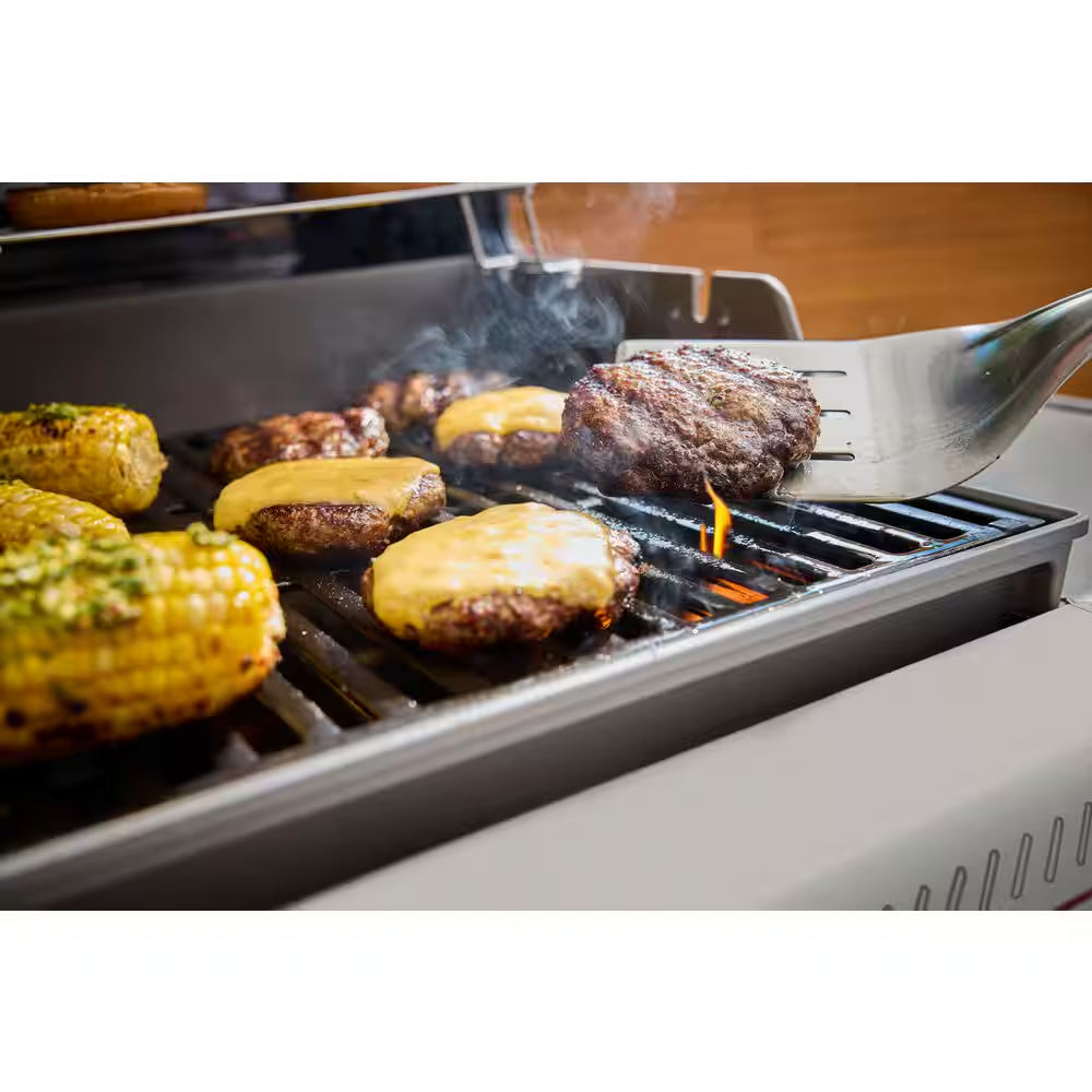 Spirit E-425 4-Burner Liquid Propane Gas Grill in Titanium with Premium Grill Cover