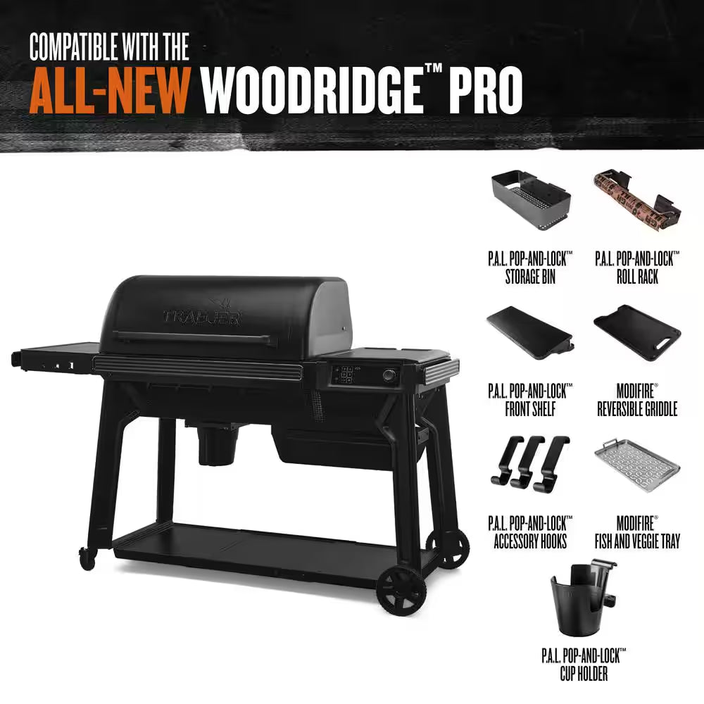 Woodridge Pro Wi-Fi Pellet Grill and Smoker in Black