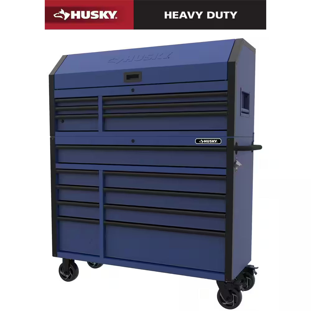 Tool Storage 52 In. W X 20 In. D Heavy Duty Rolling Tool Chest Combo in Matte Black