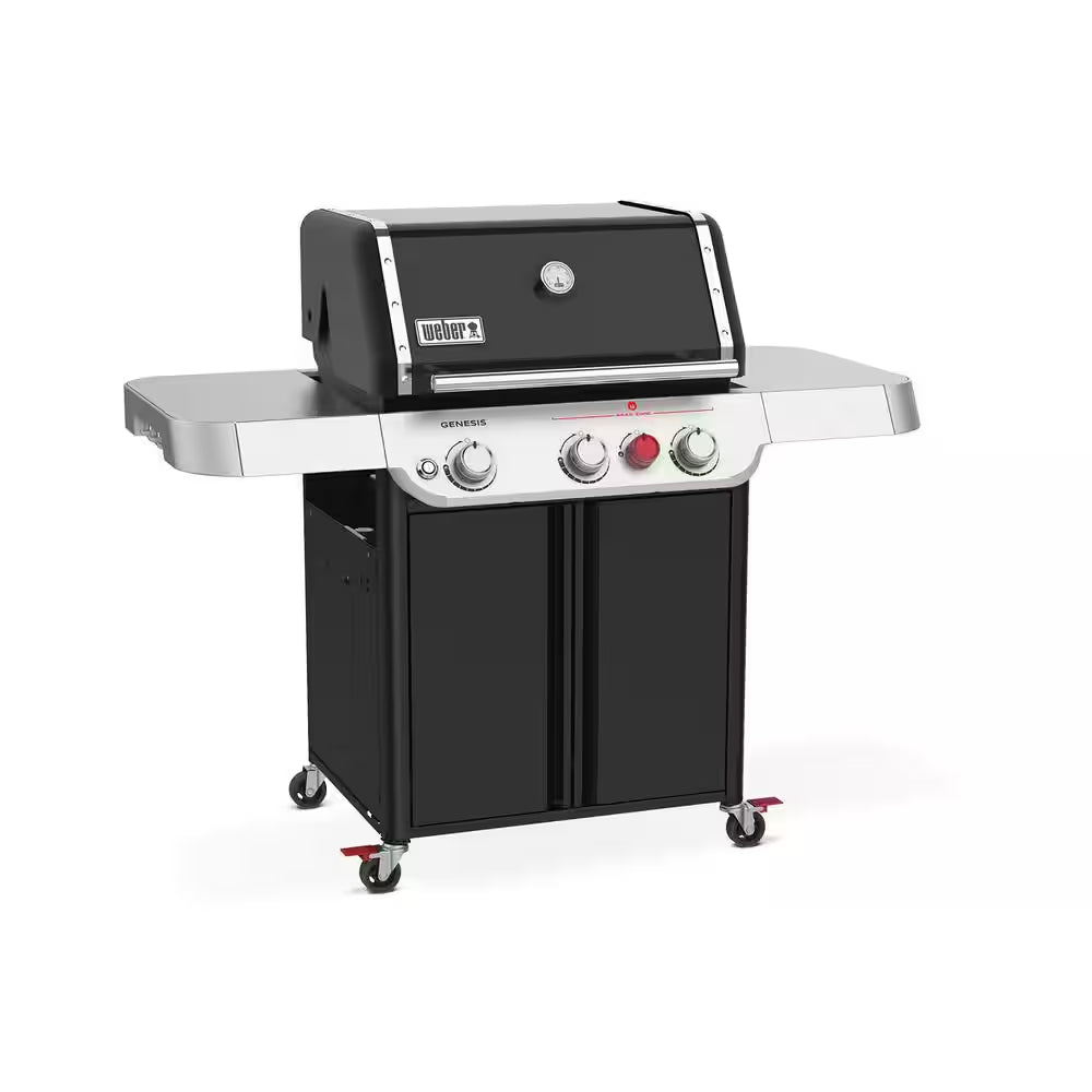 Genesis E-325 3-Burner Liquid Propane Gas Grill in Black with Large Sear Zone
