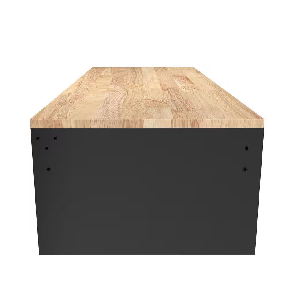 Tool Storage 46 In. W X 18 In. D 9-Drawer Mobile Workbench Cabinet in Gloss Black