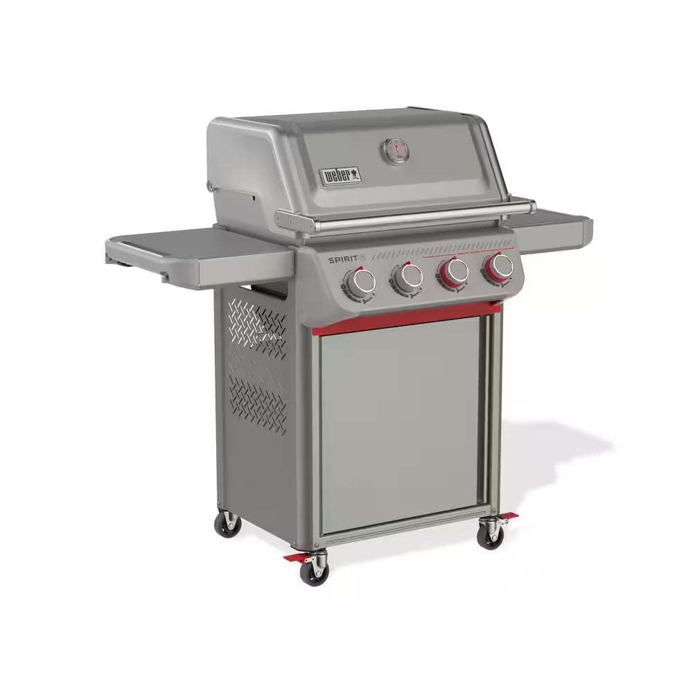 Spirit E-425 4-Burner Liquid Propane Gas Grill in Titanium with Premium Grill Cover