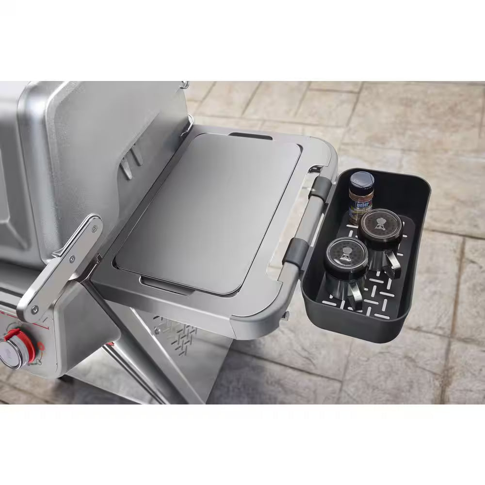 Spirit E-425 4-Burner Liquid Propane Gas Grill in Titanium with Premium Grill Cover