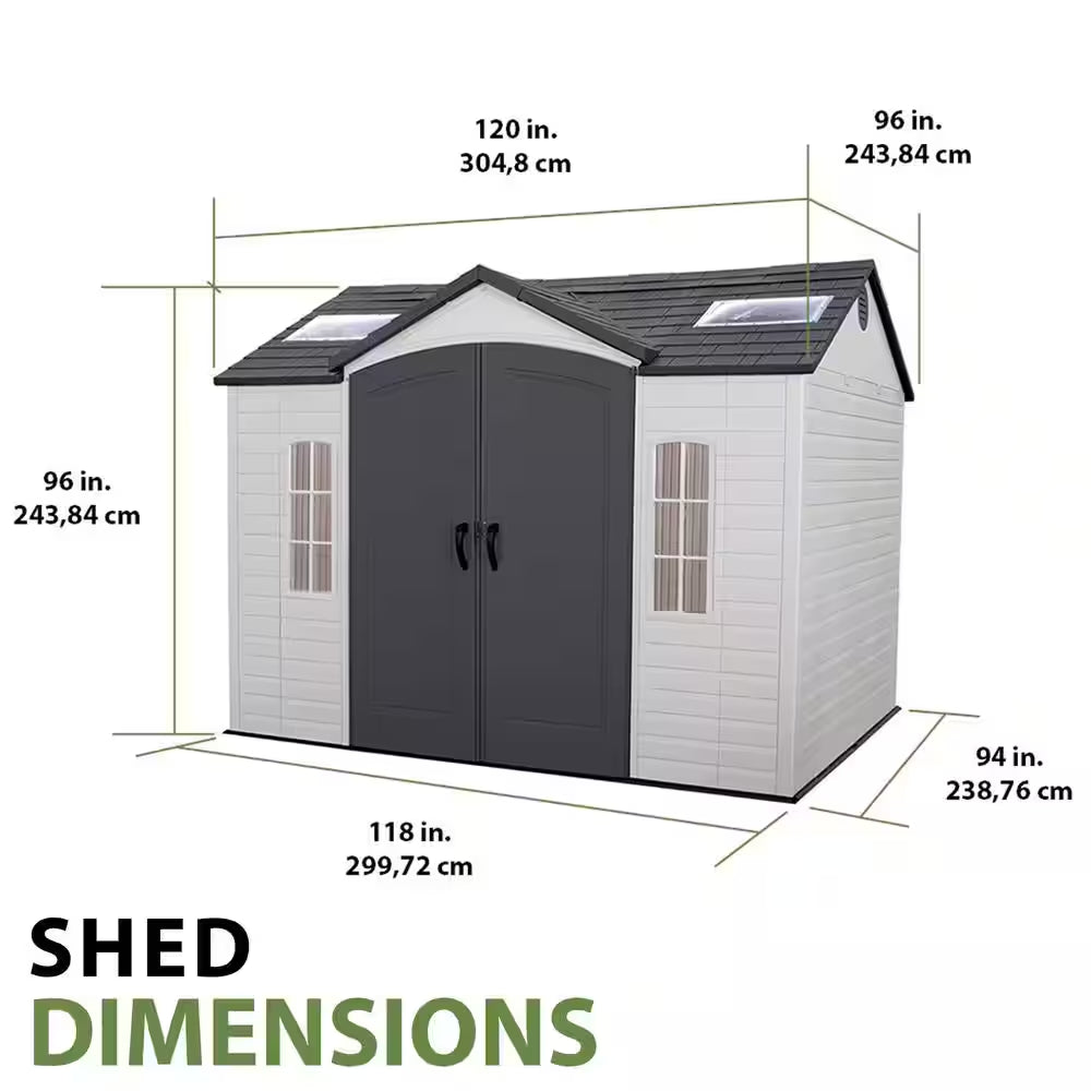 10 Ft. X 8 Ft. Resin Outdoor Garden Shed