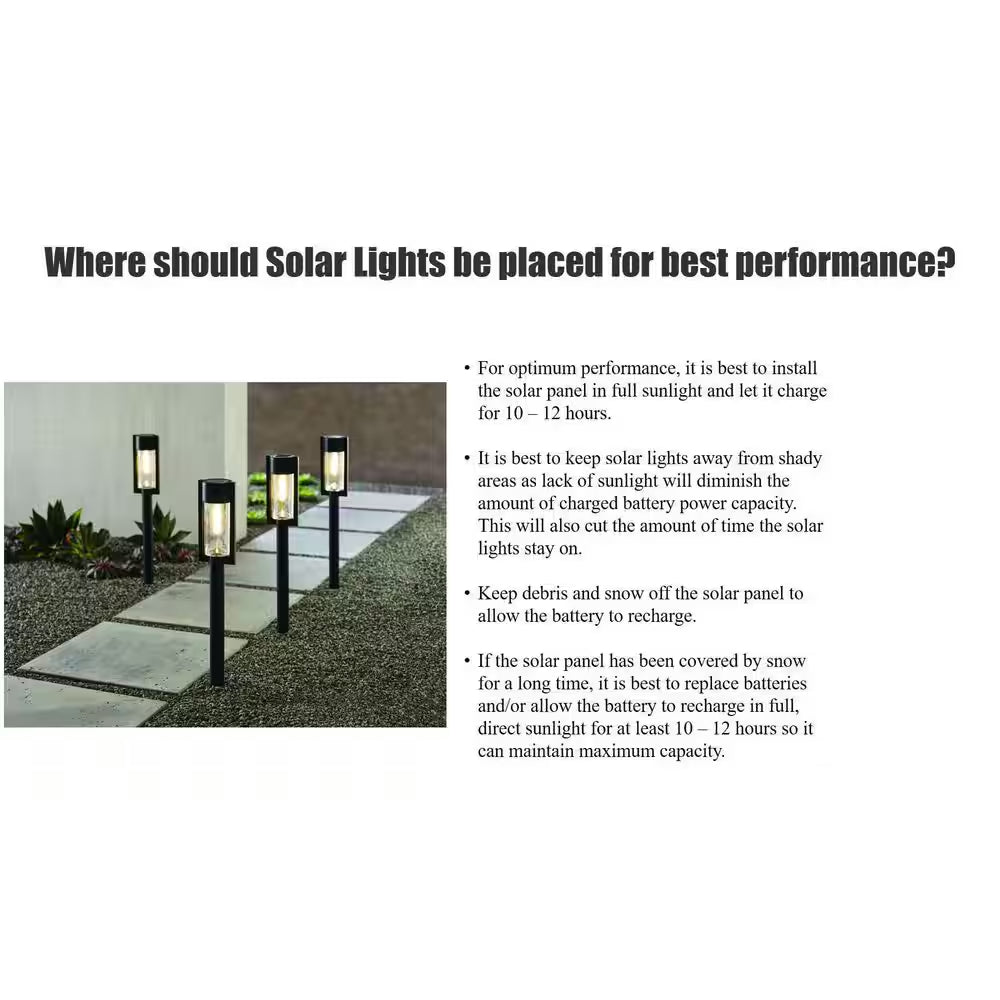 Parkwood 14 Lumen Bronze 2-Tone Finish LED Weather Resistant Outdoor Solar Path Light with Glass Lens (12-Pack)