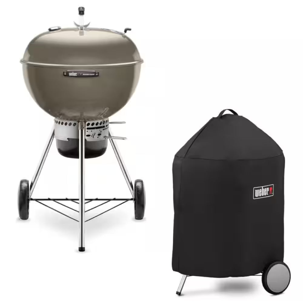 Master-Touch 22 In. Charcoal Grill in Black with Built-In Thermometer