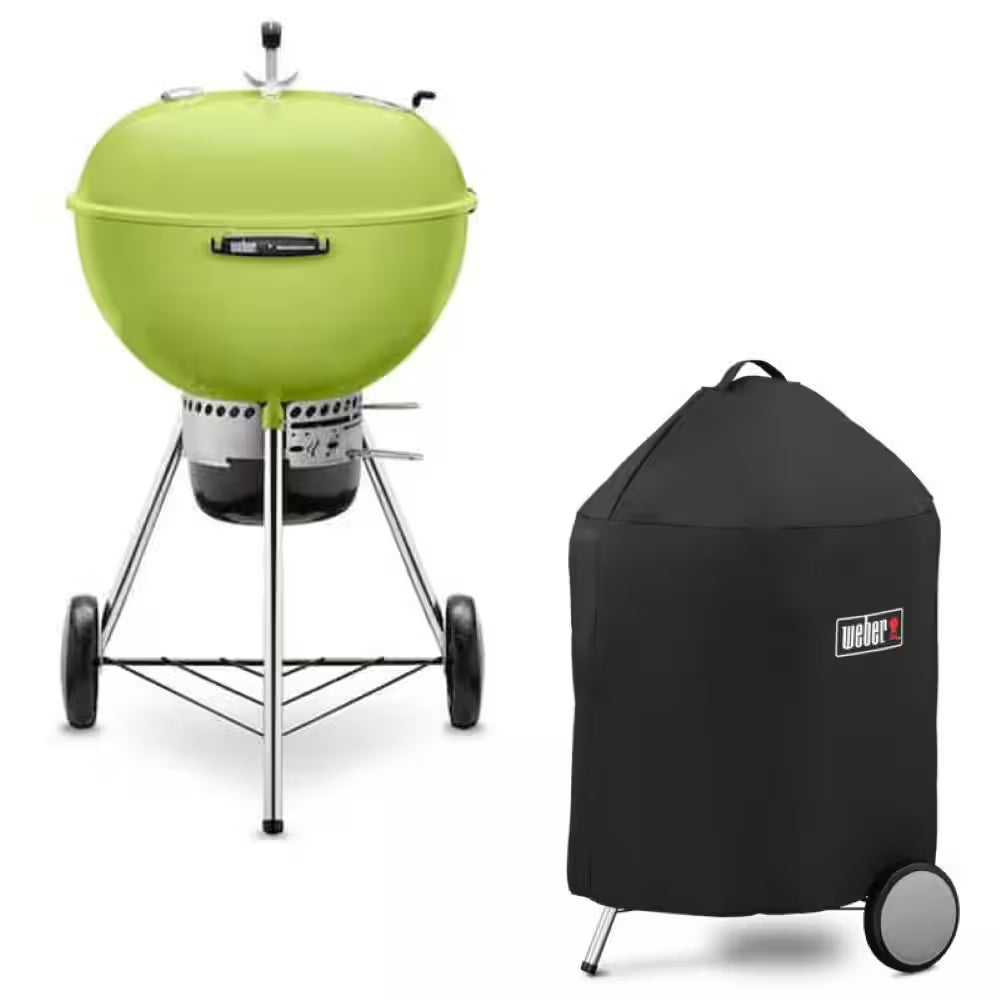 Master-Touch 22 In. Charcoal Grill in Black with Built-In Thermometer