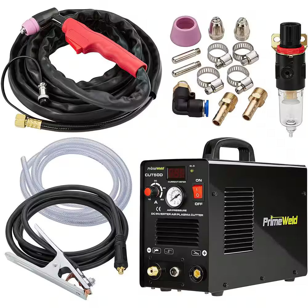 50 Amp Plasma Cutter 1/2 In. Clean Cut 110-Volt/220-Volt DC Cutting Machine