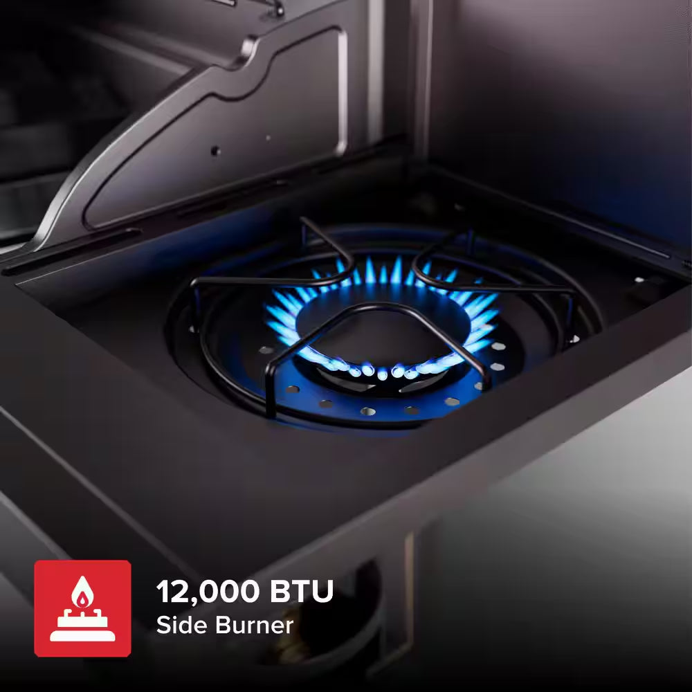 5-Burner Liquid Propane Gas Grill in Graphite Black with Side Burner