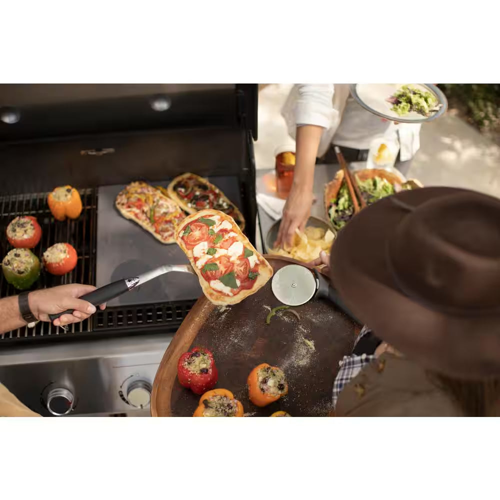 Genesis E-435 4-Burner Natural Gas Grill in Black with Side Burner