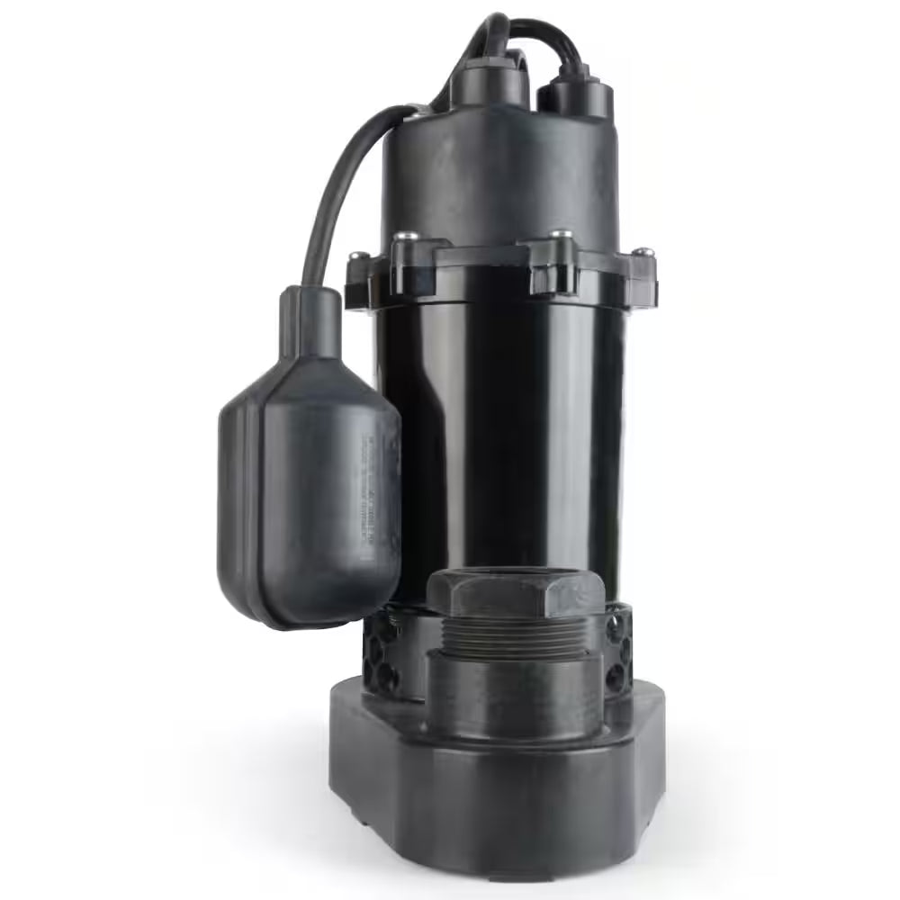 1/2 HP Aluminum Submersible Sump Pump Tether Switch