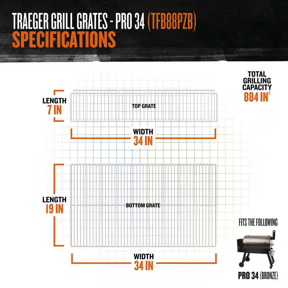 Pro Series 34-Pellet Grill and Smoker in Bronze