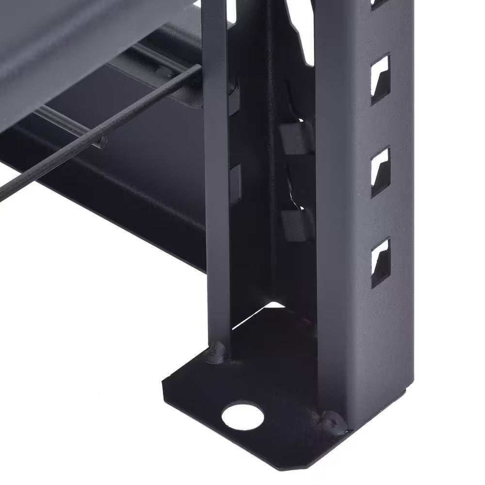 4-Shelf Metal Industrial Duty Freestanding Garage Storage Shelving Unit in Black (77 In. W X 72 In. H X 24 In. D)
