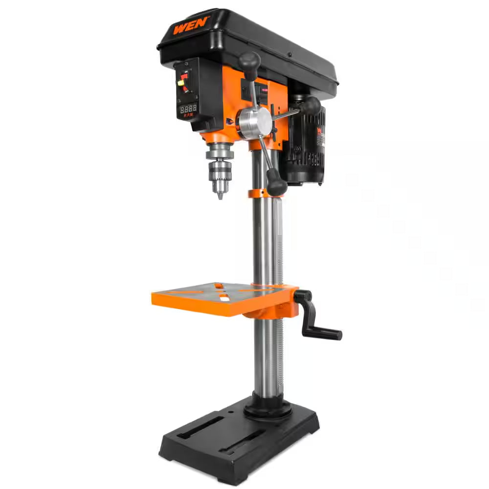 5-Amp 10 In. Variable Speed Cast Iron Benchtop Drill Press with Laser and 1/2 In. Chuck Capacity
