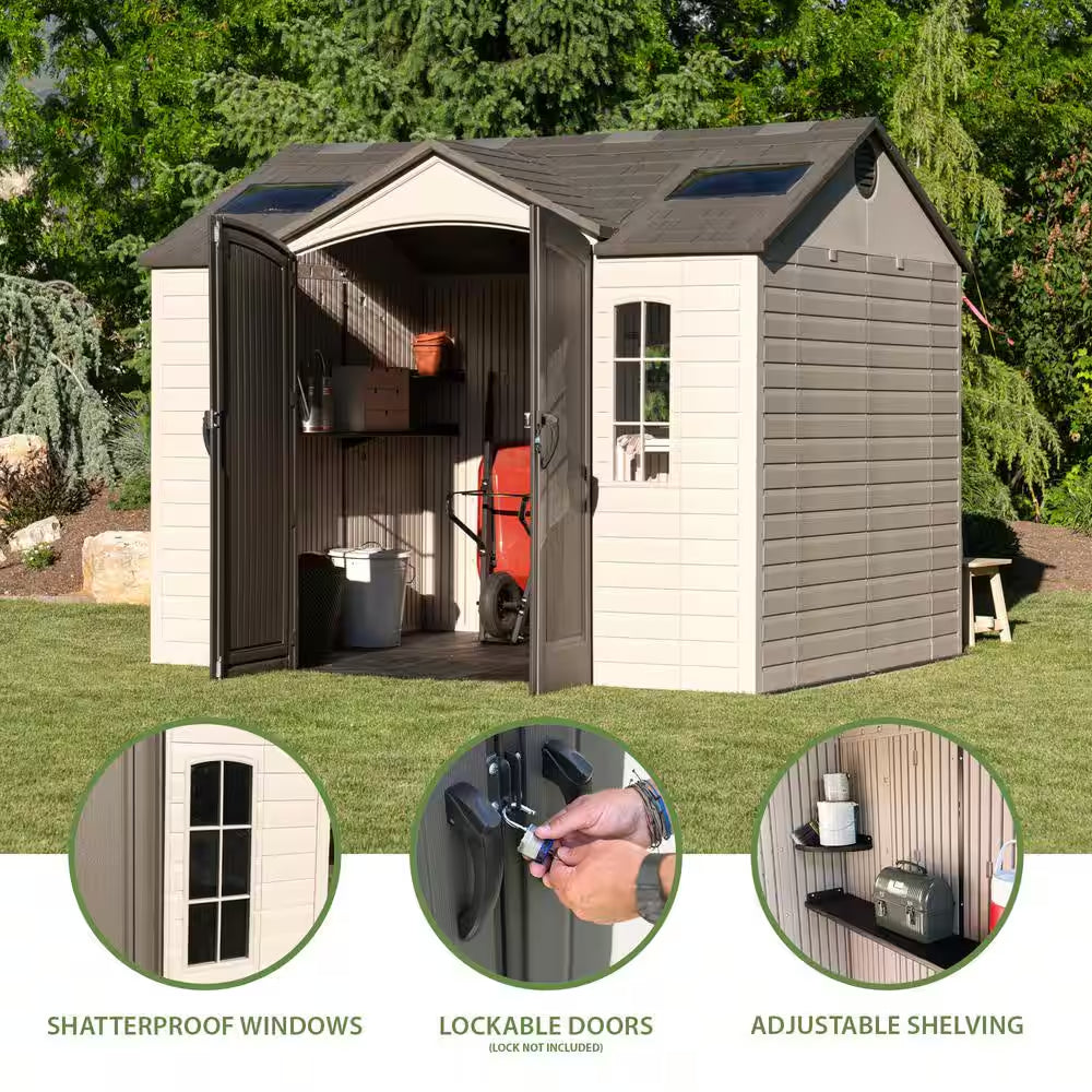 10 Ft. X 8 Ft. Resin Outdoor Garden Shed