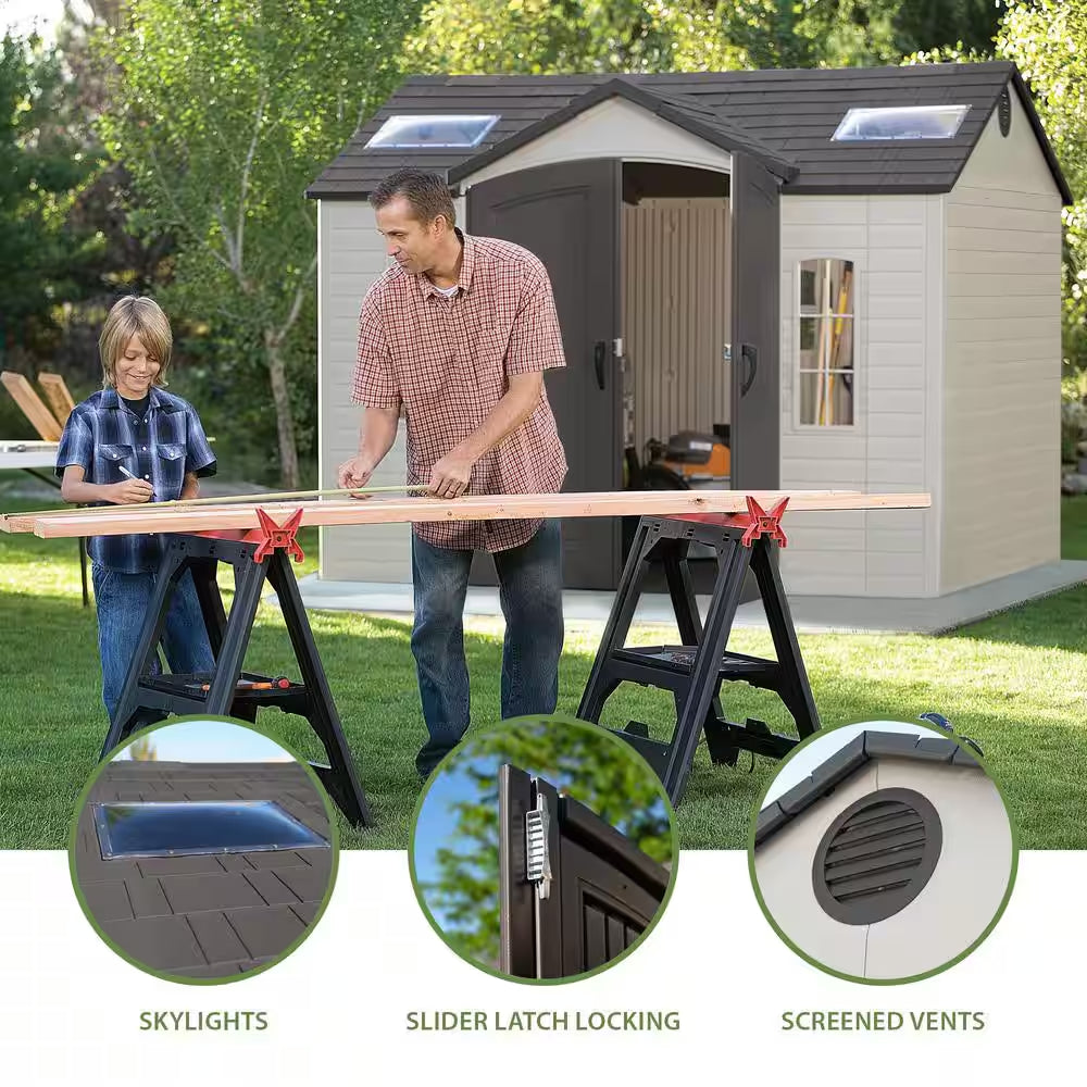 10 Ft. X 8 Ft. Resin Outdoor Garden Shed