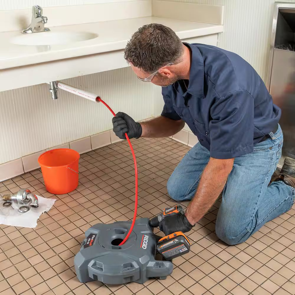 K9-12 Flexshaft Wall-To-Wall Drain Cleaner, 1/4 In. X 30 Ft. Cleans 1-1/4 In. to 2 In. Pipes to Full Flow Capacity