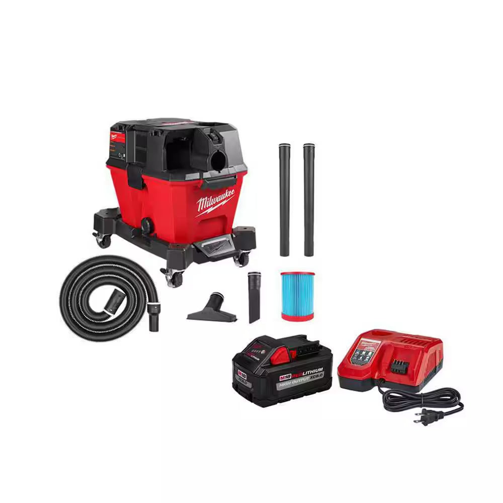 M18 18-Volt 2 Gal. Lithium-Ion Cordless Wet/Dry Vacuum with M18 XC 5.0 Ah Starter Kit