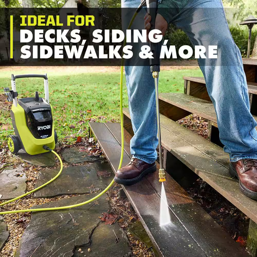 2100 PSI 1.2 GPM Cold Water Corded Electric Pressure Washer with Foamer and 4 Oz. Pump Protector