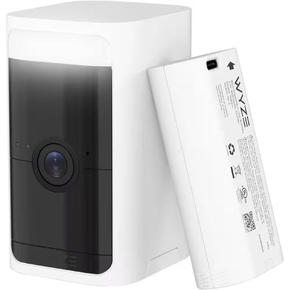 Battery Cam Pro 2-Pack, Wireless Indoor/Outdoor Home Security Camera, 2K HD Color Night Vision and Built-In Spotlight