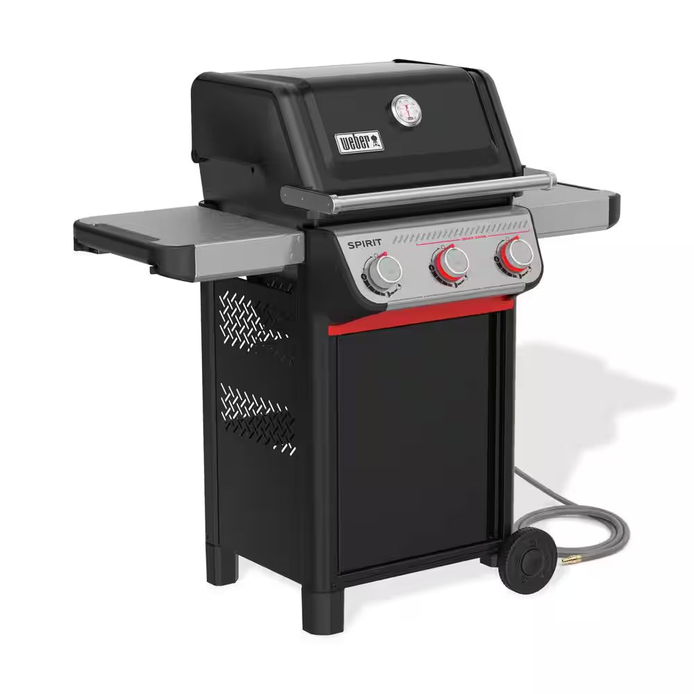 Spirit E-325 3-Burner Natural Gas Grill in Black with Powerful Boost Burners