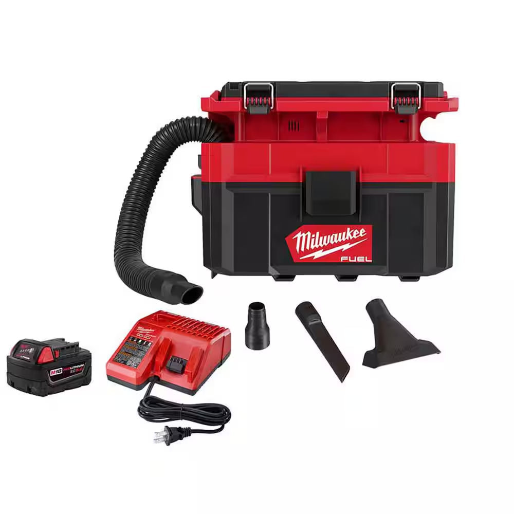 M18 18-Volt 2 Gal. Lithium-Ion Cordless Wet/Dry Vacuum with M18 XC 5.0 Ah Starter Kit