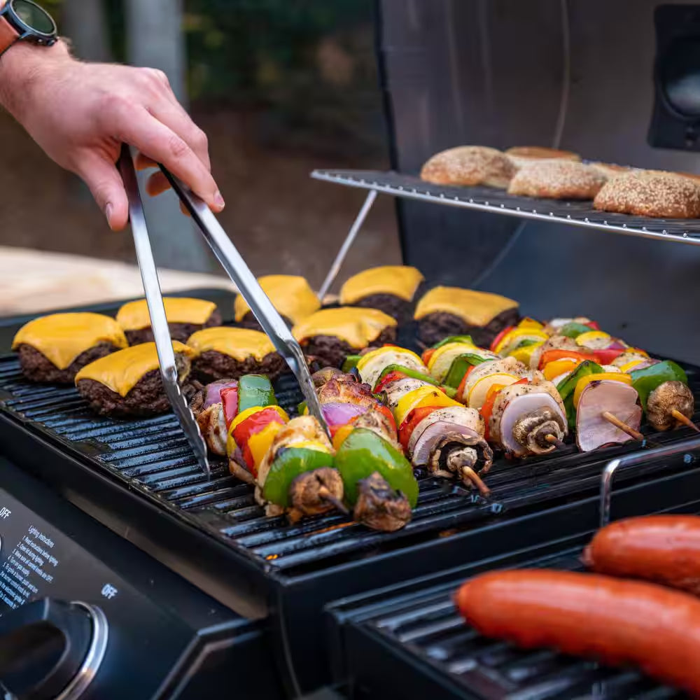 Double Play 1,260 Sq., In. 3-Burner Gas and Charcoal Grill in Black