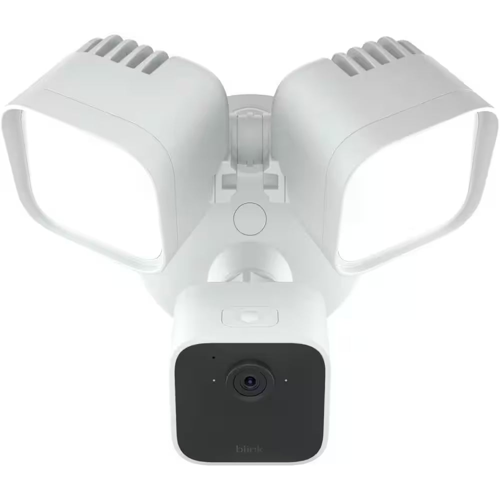 Wired Floodlight Camera - Smart Security Camera, 2600-Lumens, HD Works with Alexa - 1 Camera (Black)