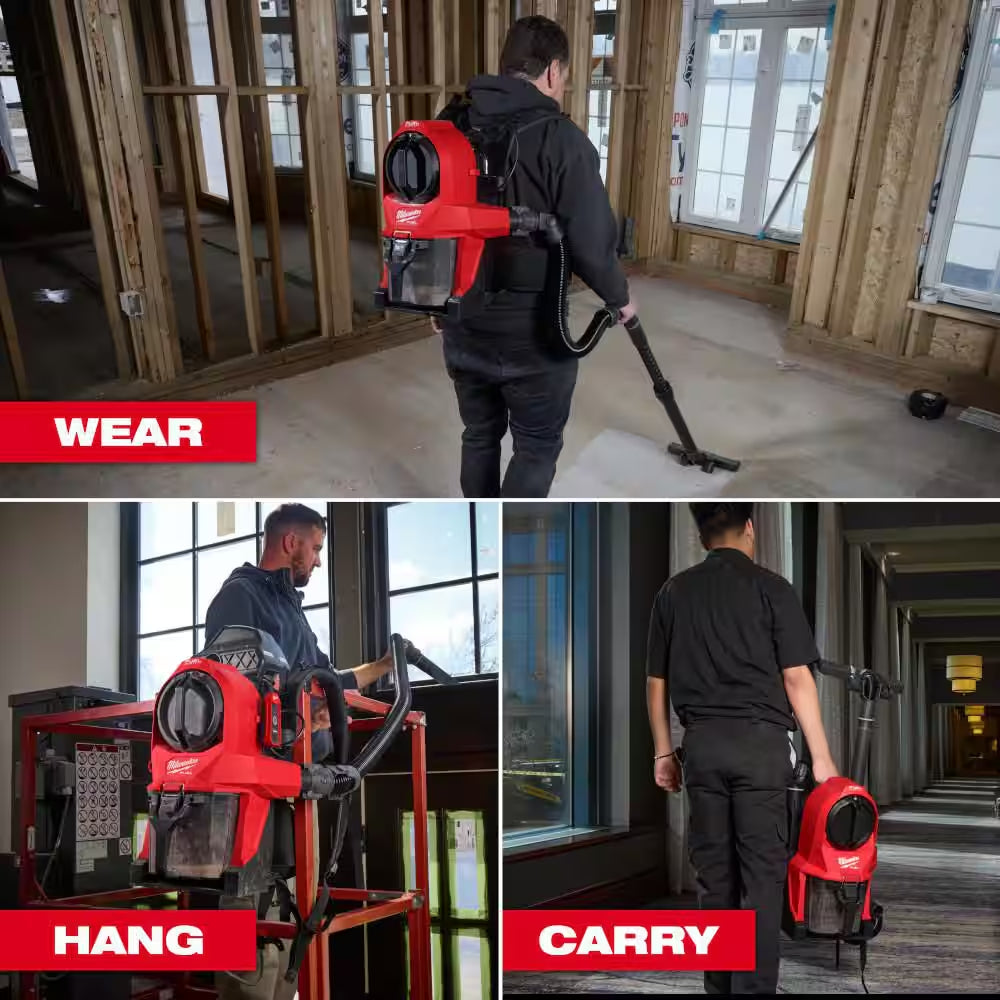 M18 FUEL 18 Volt Lithium Ion Brushless 3-In-1 Backpack Vacuum with M18 5. 0Ah XC Extended Capacity Battery