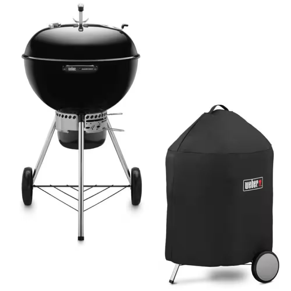 Master-Touch 22 In. Charcoal Grill in Black with Built-In Thermometer