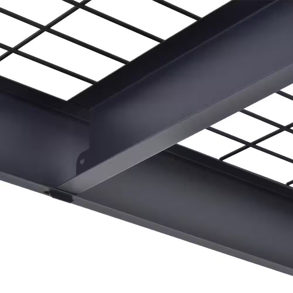 4-Shelf Metal Industrial Duty Freestanding Garage Storage Shelving Unit in Black (77 In. W X 72 In. H X 24 In. D)