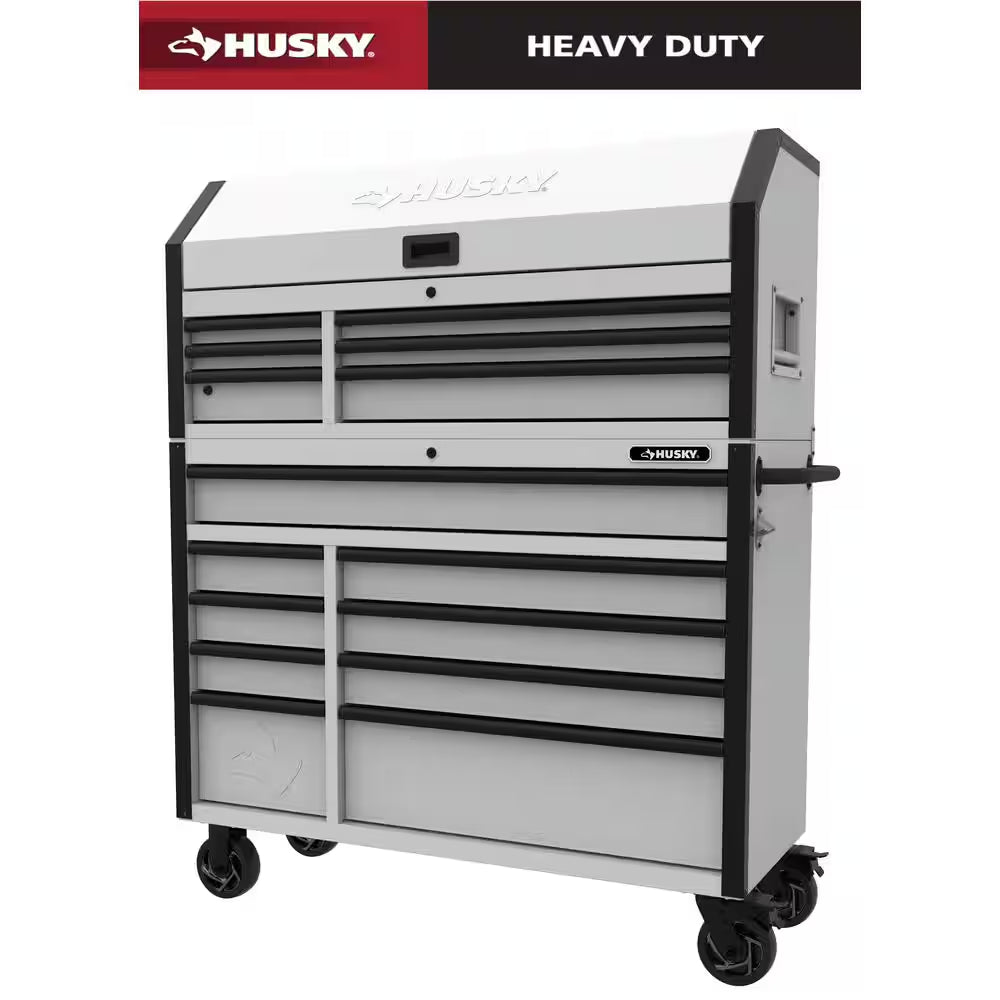 Tool Storage 52 In. W X 20 In. D Heavy Duty Rolling Tool Chest Combo in Matte Black