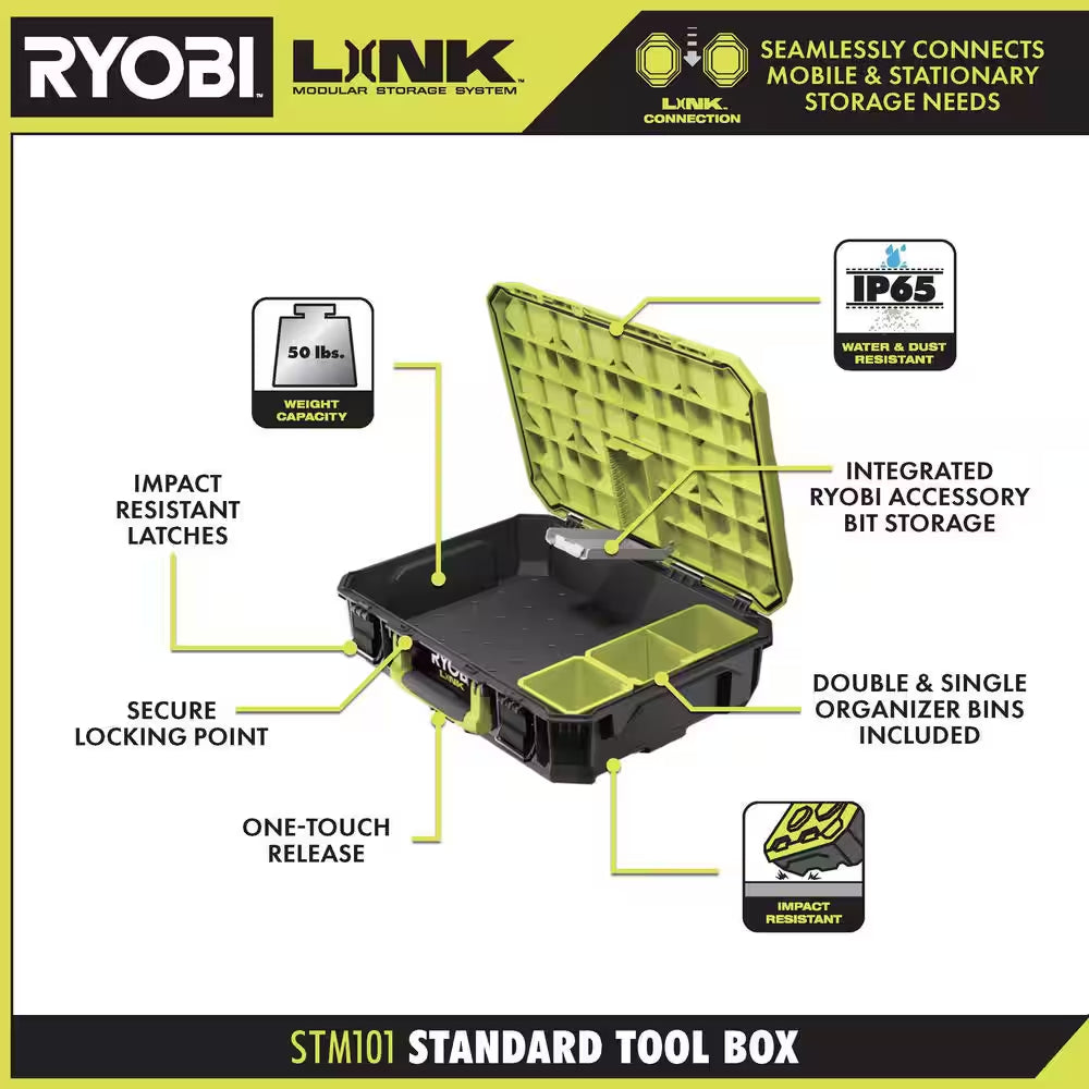 22.2 In. LINK Rolling Tool Box with Medium Tool Box, Standard Tool Box, and Tool Crate