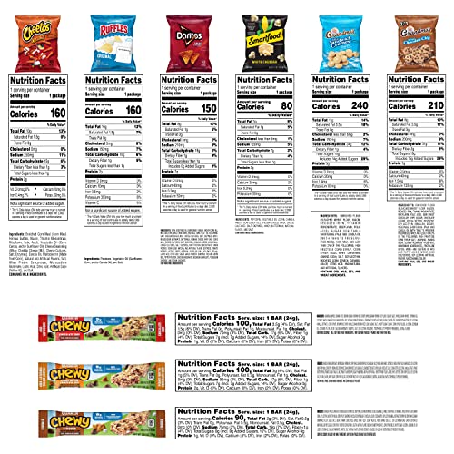 Frito-Lay Ultimate Classic Snacks Package, Variety Assortment of Chips, Cookies, Crackers, & Nuts, (Pack of 40) (Packaging May Vary)