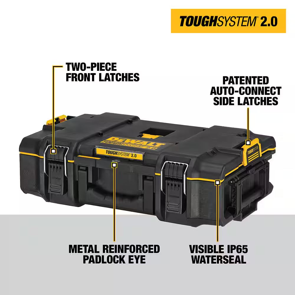 TOUGHSYSTEM 2.0 22 In. Small Tool Box, 22 In. Large Tool Box, 24 In. Mobile Tool Box, and Shallow Tool Tray
