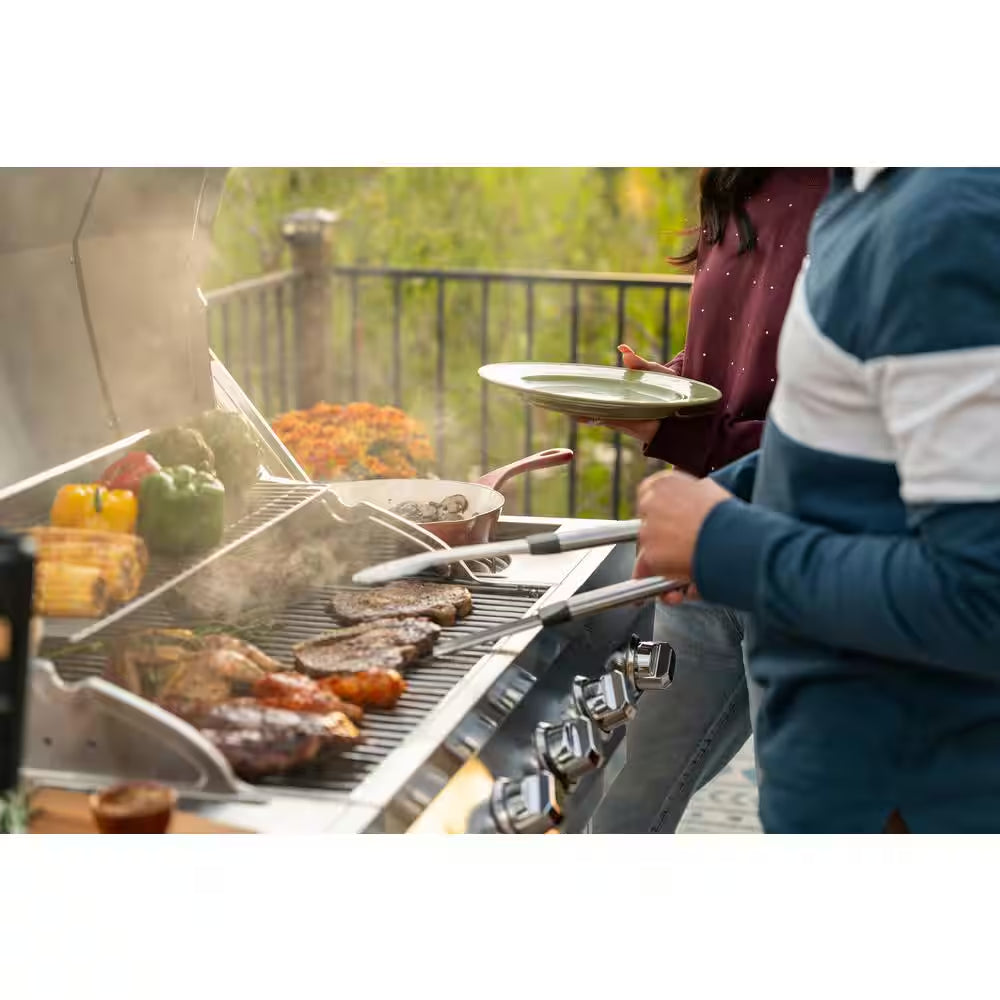 4 Burner Stainless Steel Propane Gas Grill with Side Burner