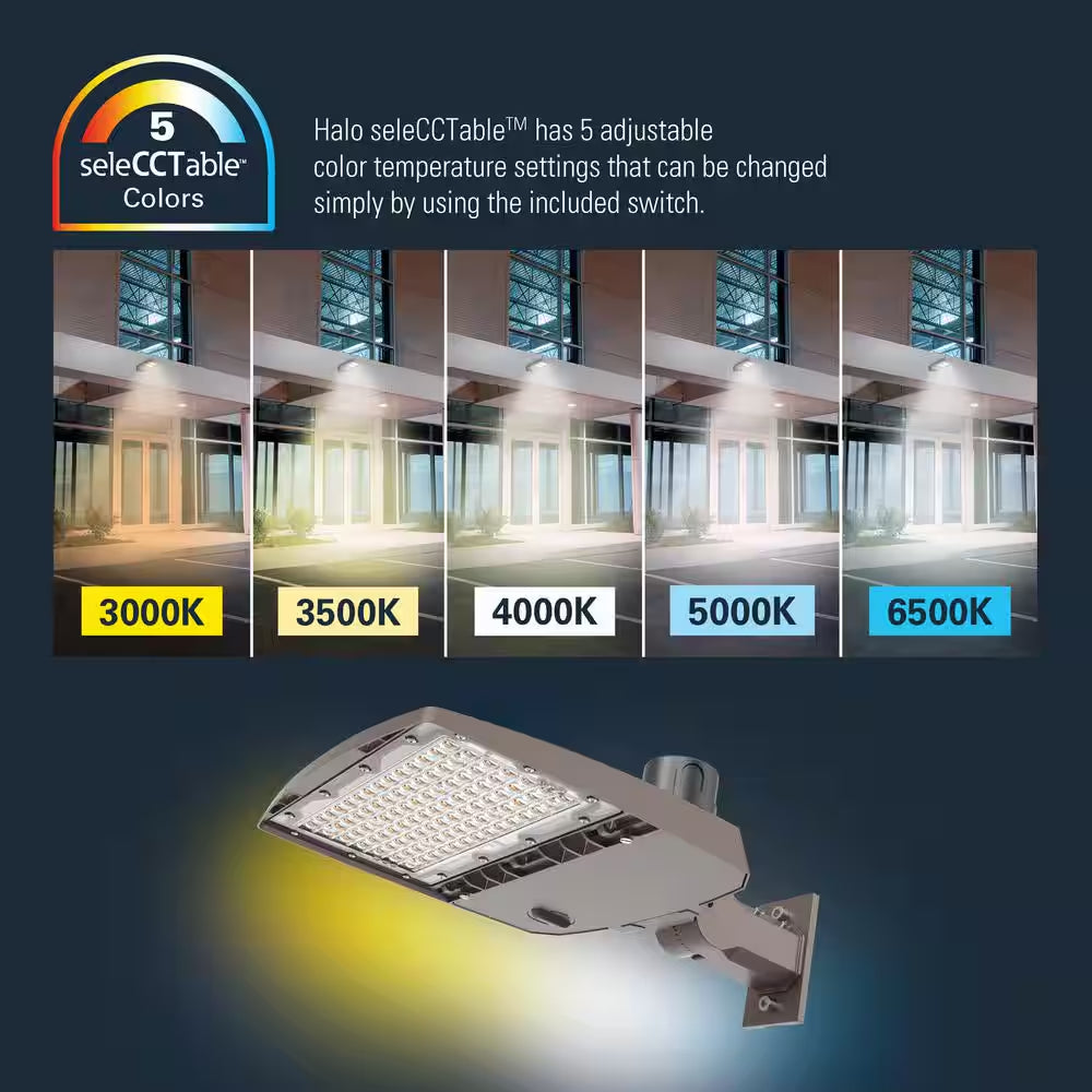 450-Watt Equivalent Integrated LED, Bronze Area Light Large, 18000 Lumens