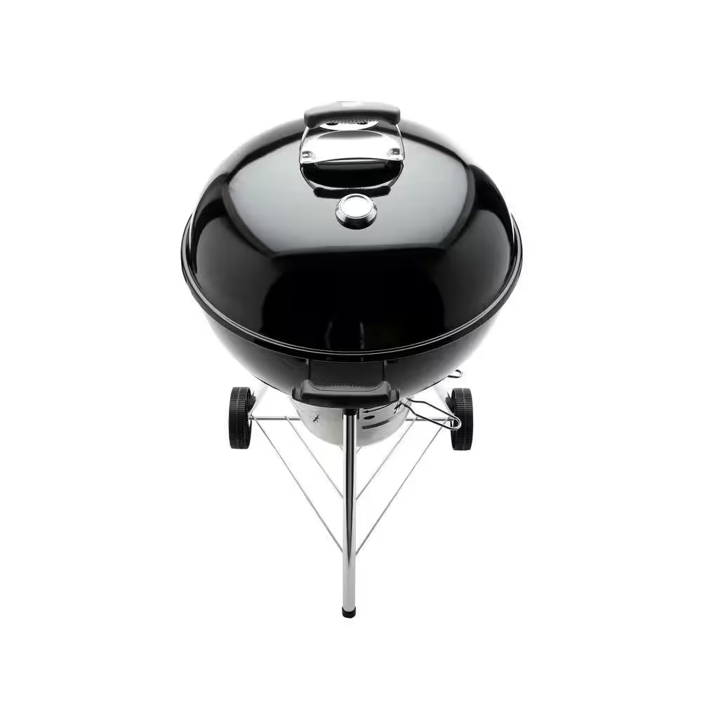 Original Kettle Premium 22 In. Charcoal Grill in Black with Built-In Thermometer with Premium Grill Cover