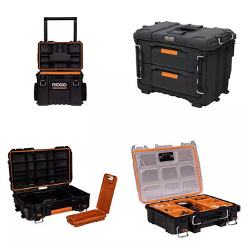 Pro Gear 25 In. Rolling Tool Box, 22 In. XL 2-Drawer Box, Power Tool Box, and Multi-Section Organizer Combo