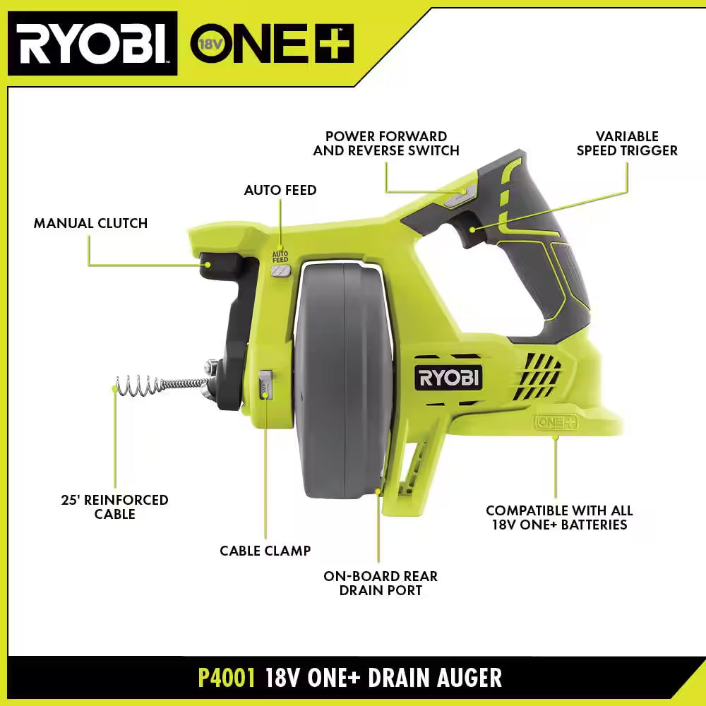 ONE+ 18V Drain Auger (Tool Only)