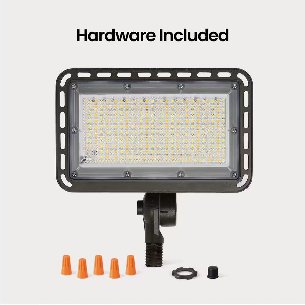 4000/6000/8000 Lumen Select Integrated LED Selectable 5CCT Bronze Dusk to Dawn Commercial Ground/Wall Flood Light