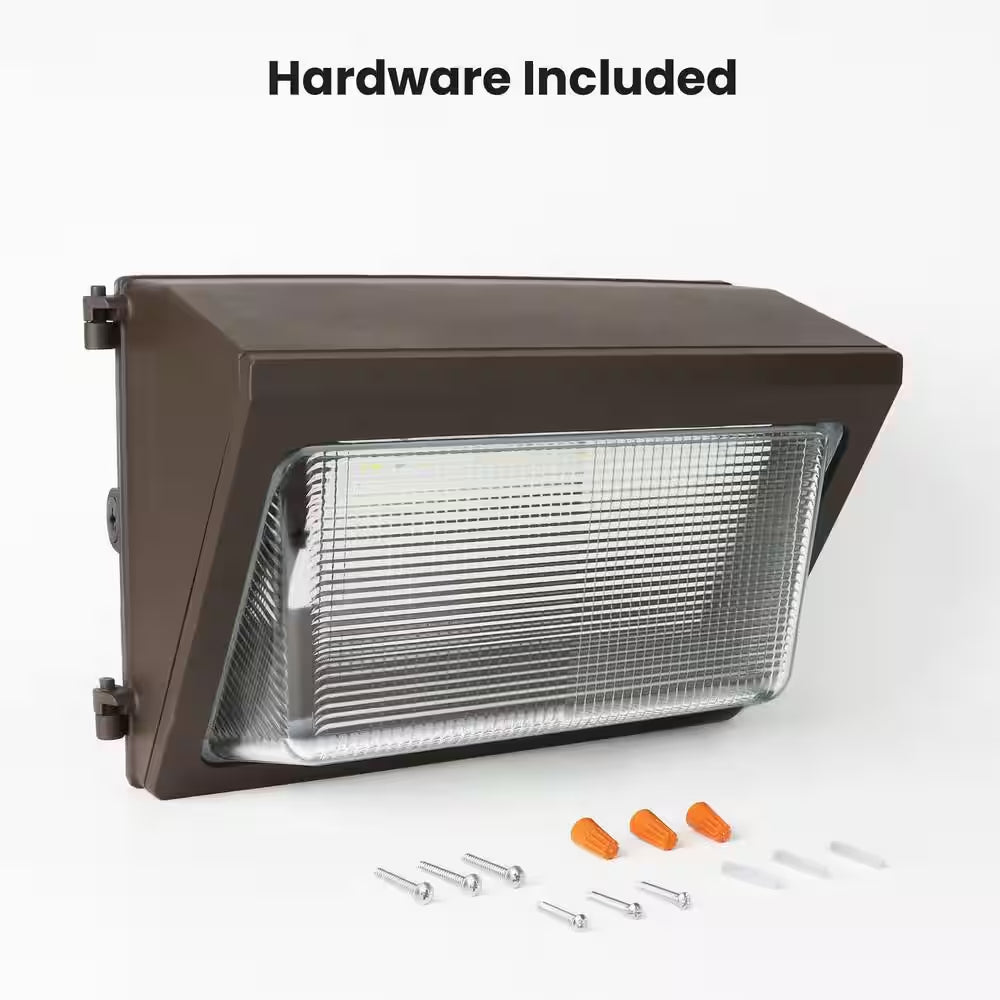 4000/6000/8000 Lumens Select Integrated LED Selectable 5CCT Bronze Dusk to Dawn Commercial Wall Pack Light