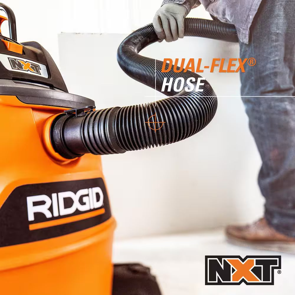 16 Gal. 5.0 Peak HP NXT Shop Vacuum Wet Dry Vac with General Debris Filter, Locking Hose and Attachments HD1640
