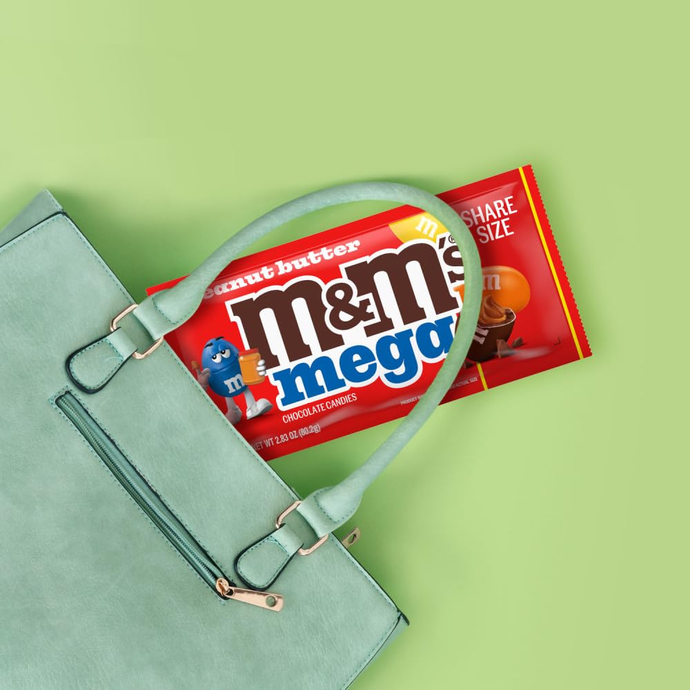 M&M'S Peanut Chocolate Candy, Full Size 1.74 oz Bag, Pack of 48 Bulk Candy Chocolate