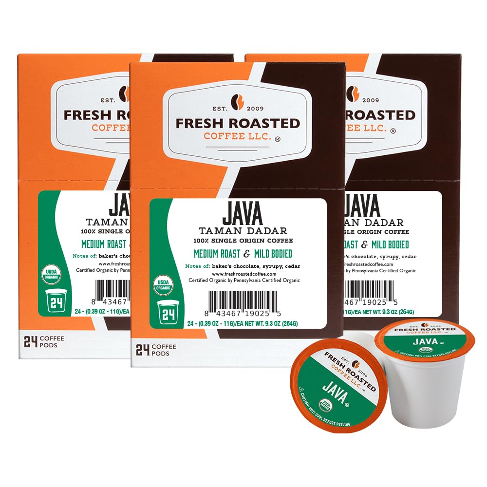 Fresh Roasted Coffee, Italian Roast, Dark, 96 Pods for K Cup Brewers