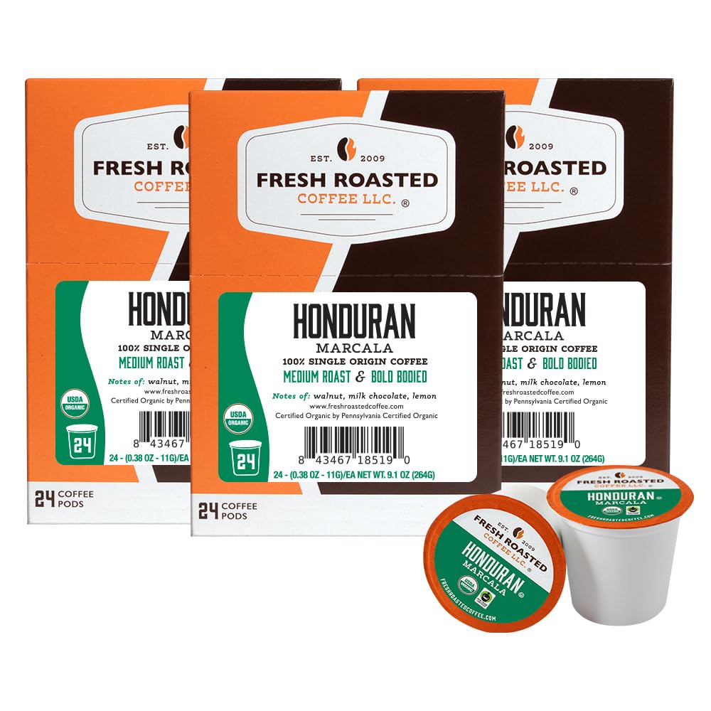Fresh Roasted Coffee, Italian Roast, Dark, 96 Pods for K Cup Brewers