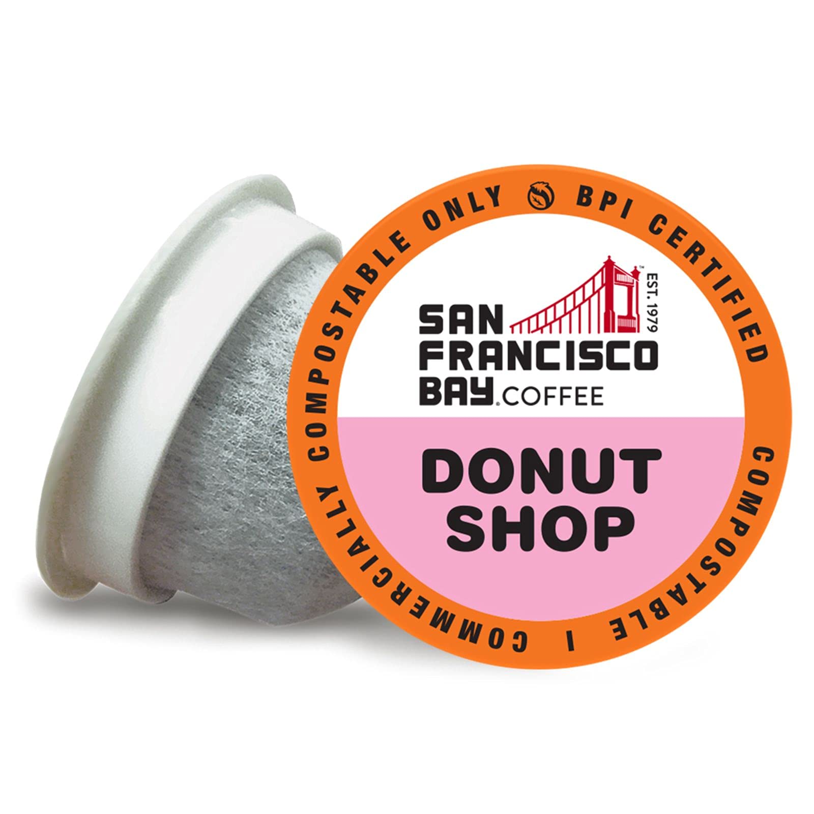 SAN FRANCISCO BAY SF Coffee OneCUP /Dark Roast Compostable Coffee Pods, K Cup Compatible Including Keurig 2.0 (Packaging May Vary), French Roast, 80 Count (Pack of 1)