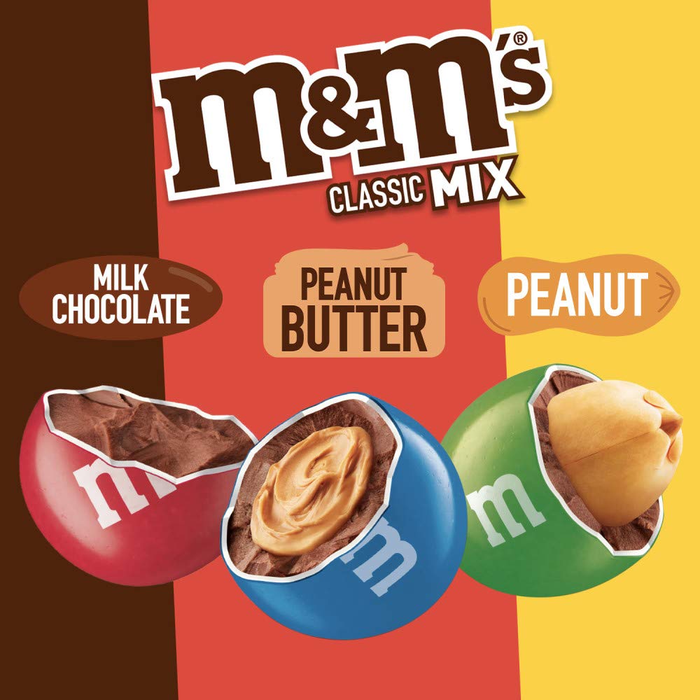 M&M'S Peanut Chocolate Candy, Full Size 1.74 oz Bag, Pack of 48 Bulk Candy Chocolate