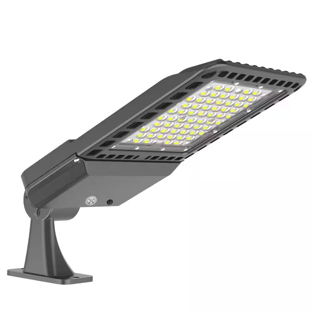 1500- Watt Equivalent 300-Watt Integrated LED Bronze Parking Lot Area Light 5000K Daylight Arm Mount IP65