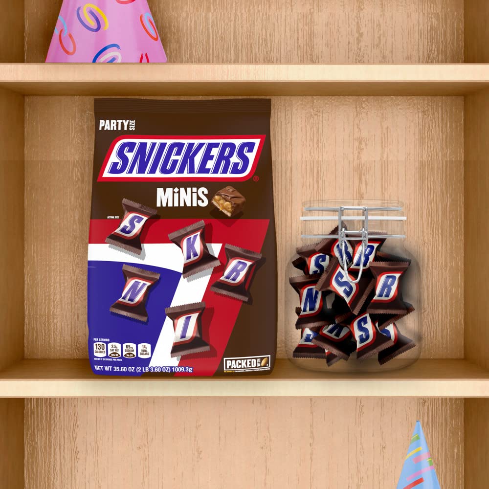 SNICKERS Full Size Bulk Milk Chocolate Candy Bars, 1.86 oz Bar, 48 ct Box